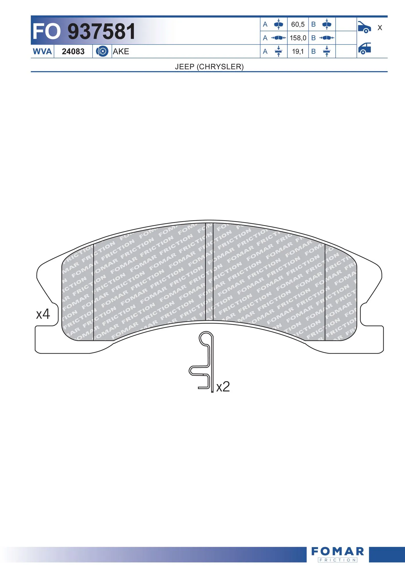 Brake Pad Set, disc brake